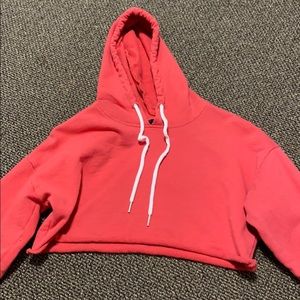 Pink cropped forever 21 sweatshirt